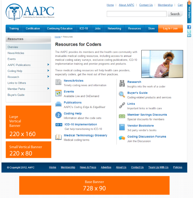 Website Ad Layout